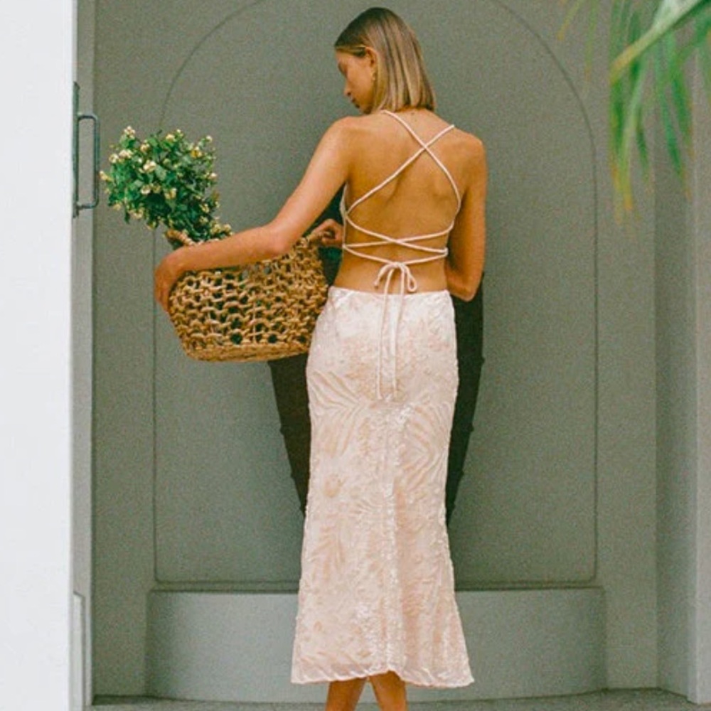 Cream midi dress from Sabo Skirt